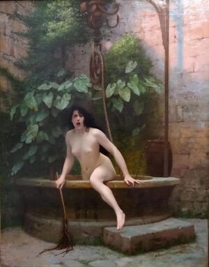 Het wereldberoemde schilderij - "De waarheid die uit de bron komt", Jean-Léon Gérôme, 1896.