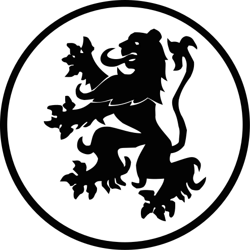 Bestand:Black lion rampant in a circle.svg