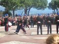 Ceremonie op het plein voor het prinselijk paleis van Monaco