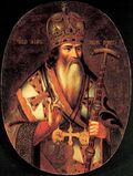 Miniatuur voor Bestand:Icon 02044 Patriarh Ioakim Moskovskij 1620-1690. Neizv. hud. XVII v. Rossiya.jpg