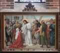 Rondleiding door de Sint Bavokerk nr. 53 De Kruisweg nr. 6: Veronica droogt Jezus aangezicht af – Op koperen plaat gemaakt door de Gebroeders Windhausen te Roermond 1899 (Zijgang links)
