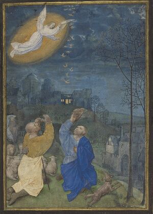 Annunciation to the Shepherds - Emerson-White Hours - Getty Museum Ms60.jpg