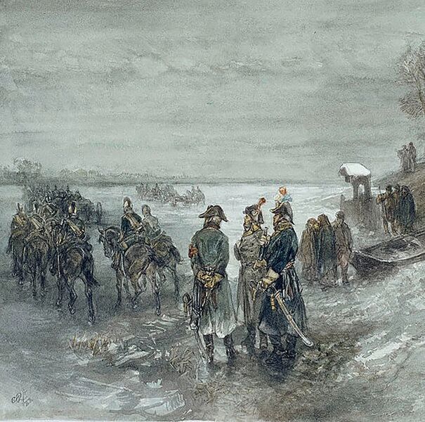 Bestand:Charles-rochussen-franse-troepen-trekken-over-een-bevroren-rivier.jpg