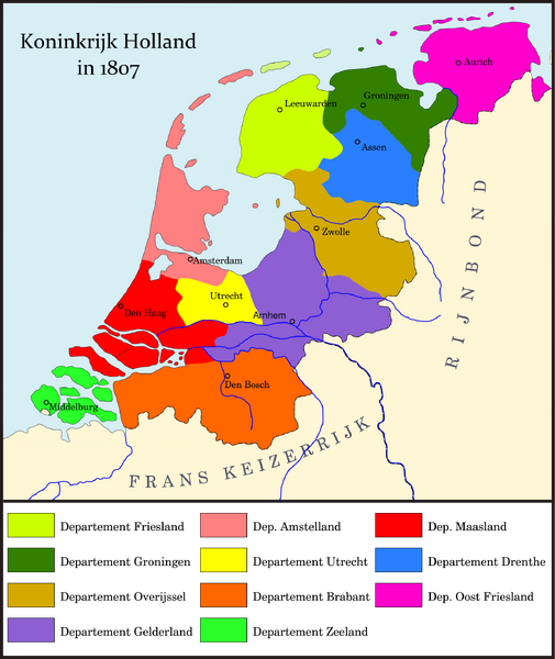 Bestand:Map Kingdom of Holland 1807-nl.svg