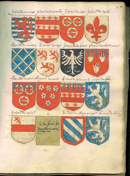 Bestand:Page 13 from a copy of Wapenboek Beyeren (armorial) from ca. 1600.jpg
