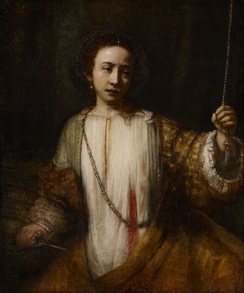Bestand:Rembrandt van Rijn - Lucretia - Google Art Project (nAHoI2KdSaLshA).jpg