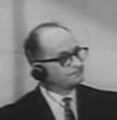 Adolf Eichmann tijdens het proces