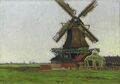 Houtzaagmolen in Zaandam, 1906. Schilderij van Hanns Bolz.