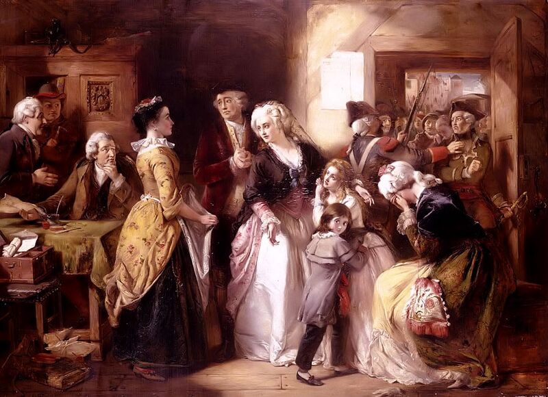 Bestand:Arrest of Louis XVI and his Family, Varennes, 1791.jpg
