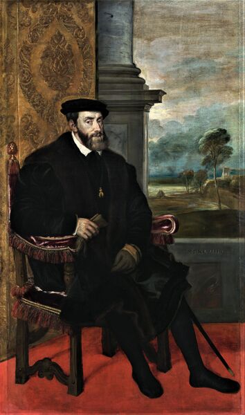 Bestand:Titian - Portrait of Charles V Seated - WGA22964.jpg