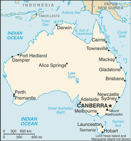 Kaart van Australië