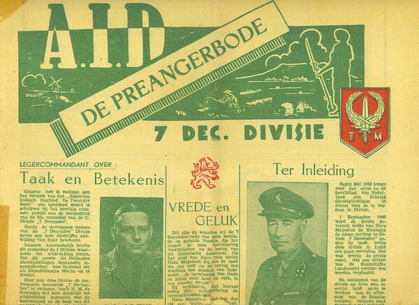 Speciale uitgave van het Algemeen Indisch Dagblad "de Preangerbode" gewijd aan de herdenking van de 2e naamdag van de C-Divisie "7 December" (7 dec 1947)