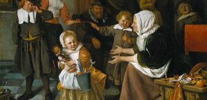 Het Sint-Nikolaasfeest, Jan Steen, 1665.