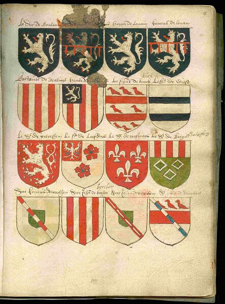 Bestand:Page 09 from a copy of Wapenboek Beyeren (armorial) from ca. 1600.jpg