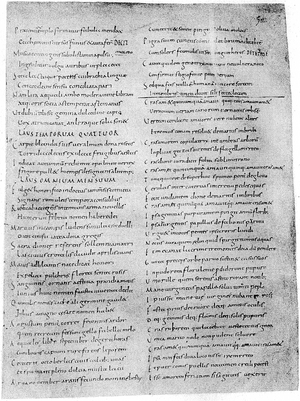 Pervigilium Veneris codex T page 1.png