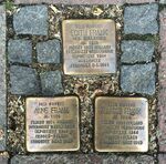 Stolpersteine in Aken, waar de familie Frank woonde in 1933 voordat ze naar Amsterdam kwamen, 2014