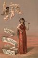Advertentie uit 1883 voor valentijnskaarten van het merk Prang
