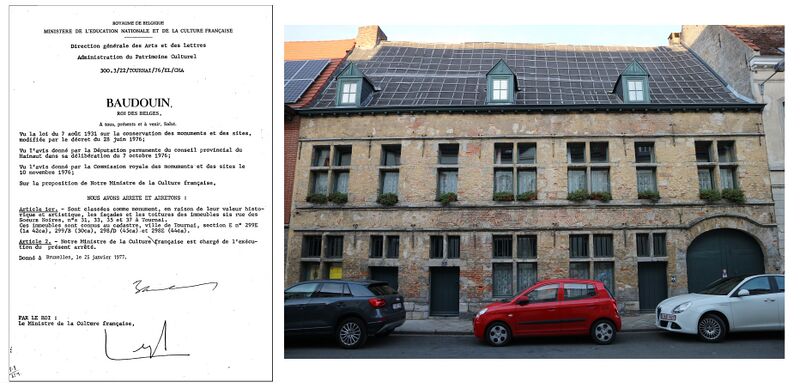 Bestand:TOURNAI (Doornik) —I° Immeubles sis rue des Sœurs Noires, numéros 33-35-37 & 31. II°— arrêté royal de classement de l'ensemble.jpg