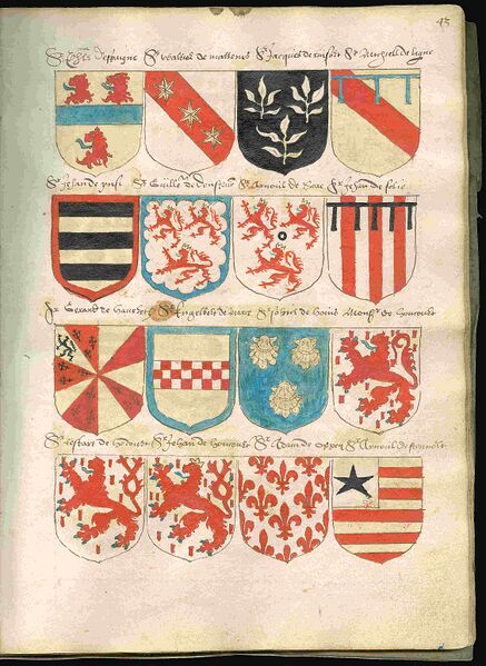 Bestand:Page 43 from a copy of Wapenboek Beyeren (armorial) from ca. 1600.jpg