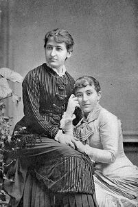 Jacobs met een van haar patiënten (1882)