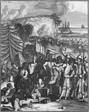 Natives of Arrakan sell slaves to the Dutch East India Company (1663).jpg