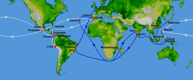 Bestand:16th century Portuguese Spanish trade routes.png