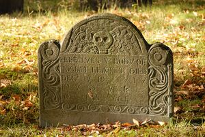 008-Josiah Leavitt (d. Dec 19th, 1717) grave, Hingham Center Cemetery, Hingham, Plymouth Co., MA.jpg