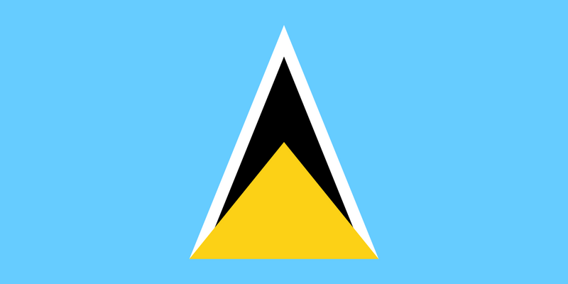 Bestand:Flag of Saint Lucia.svg