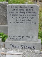 Gaelic schrift op een grafsteen 1998
