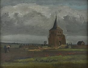 De oude toren van Nuenen (februari/maart 1884) (collectie Kröller-Müller Museum)