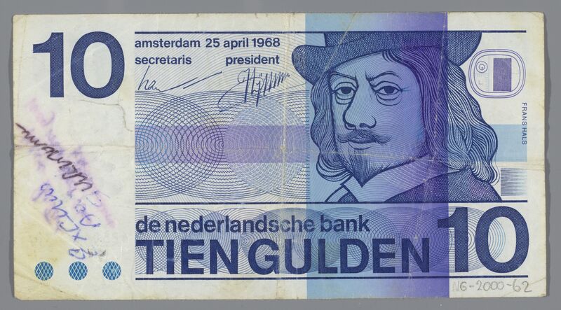 Bestand:Bankbiljet van tien gulden, NG-2000-62.jpg