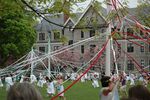 Dansen rond Maypoles, Bryn Mawr College, Verenigde Staten, 1 mei 2005