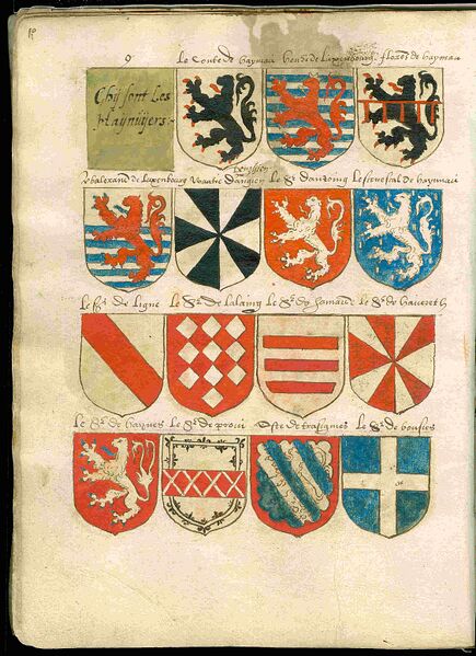 Bestand:Page 10 from a copy of Wapenboek Beyeren (armorial) from ca. 1600.jpg