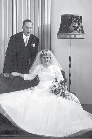 Trouwfoto Jac Zijlmans & Annie van Stokkom - 12 mei 1962