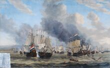 Reinier Nooms (1623-1664), De zeeslag bij Livorno, 14 maart 1653.
