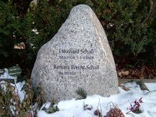 Grafsteen van Ekkehart Schall in Duitsland