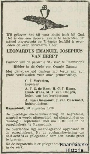 Pastoor Leo van Herpt 1898-1970