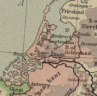 Locatie van Graafschap Holland
