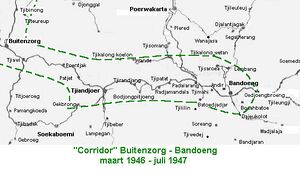 "Corridor" Buitenzorg - Bandoeng maart 1946 - juli 1947