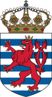 Het kleine wapen van Luxemburg, alleen met kroon