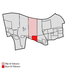 Kaart van Vrijhoeve-Capelle
