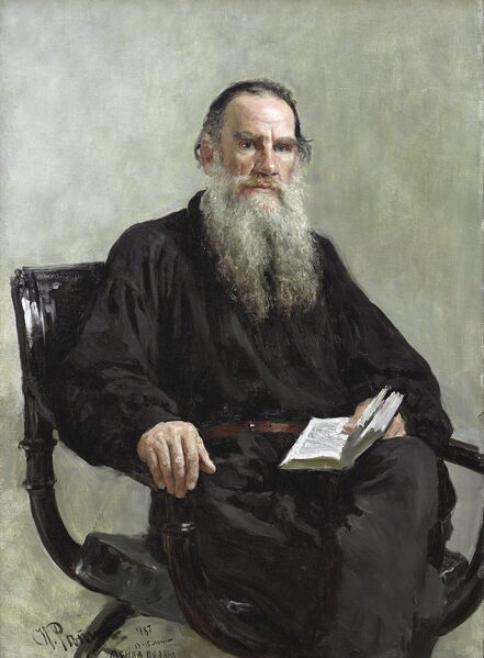 Bestand:Ilya Efimovich Repin (1844-1930) - Portrait of Leo Tolstoy (1887).jpg