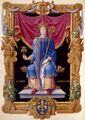 Franse Koning Louis IX. Recueil des rois de France de Jean Du Tillet, 16e eeuw. Medaillon.