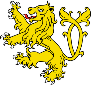 Lion Rampant queue saltire.svg