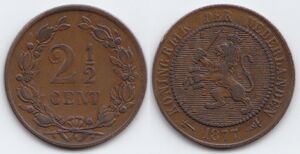 Netherlands, 1877, 2.5 cents, Willem III.jpg