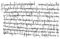 Merovingische minuskel, Akte uit de Merovingische kanselarij, 25 juni 750