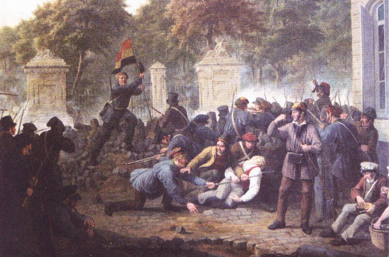 Bestand:Episode de la révolution de 1830 by Constantin Fidèle Coene.jpg
