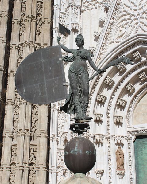 Bestand:Weathervane, Seville Cathedral.jpg