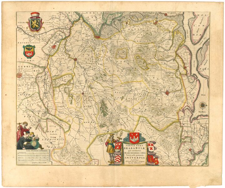 Bestand:Blaeu 1645 - Tertia pars Brabantiæ qua continetur Marchionat SRI horum urbs primaria Antverpia.jpg