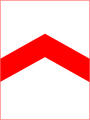 Keper. Heraldische benaming voor een figuur in de vorm van een ^, dat een dakje weergeeft.